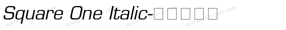 Square One Italic字体转换